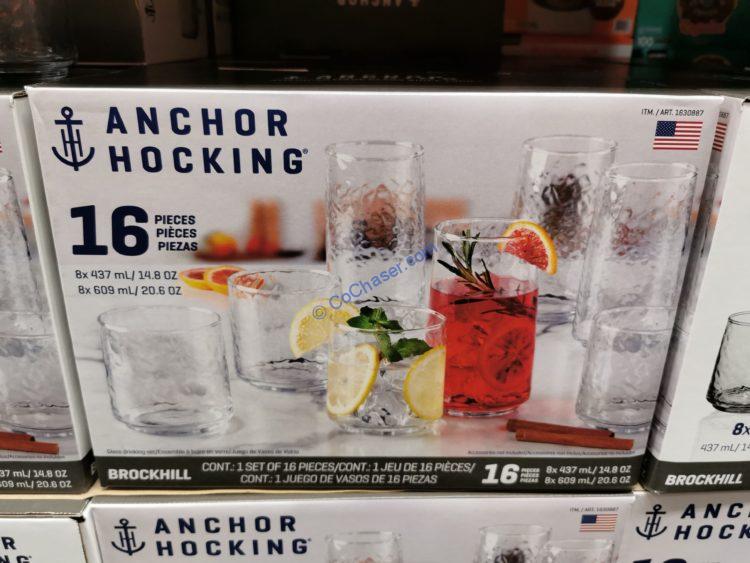 Anchor Hocking Brockhill Drinkware Set, 16-piece
