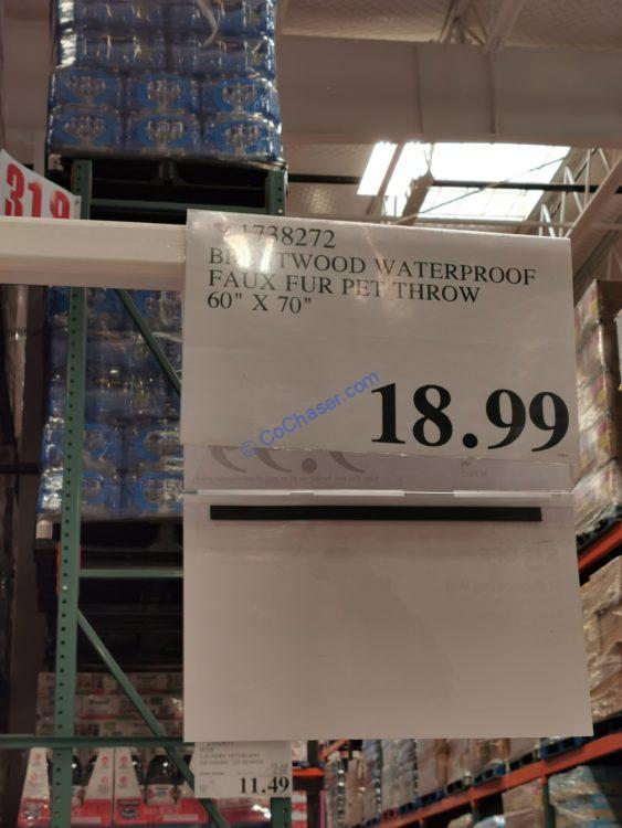 Costco1738272BrentwoodWaterproofFauxFurPetThrowtag CostcoChaser