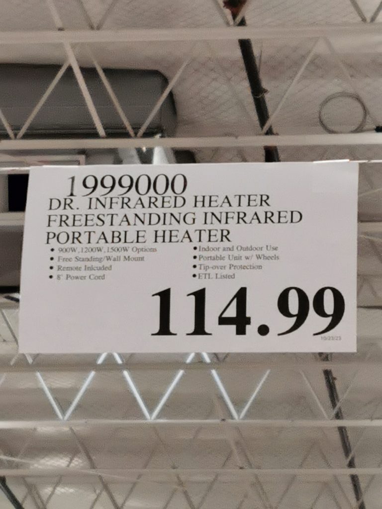 Costco1999000DRInfraredHeaterInfraredPortableHeatertag