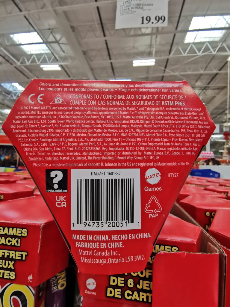 Costco1601332MattelClassicCardGames6packBundlebar CostcoChaser