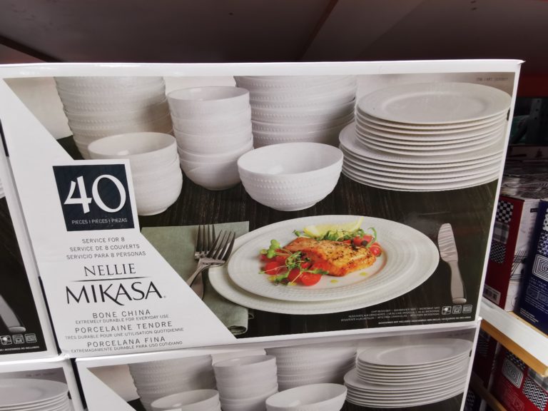 Costco1630857MikasaNellie40pieceBoneChinaDinnerwareSet1