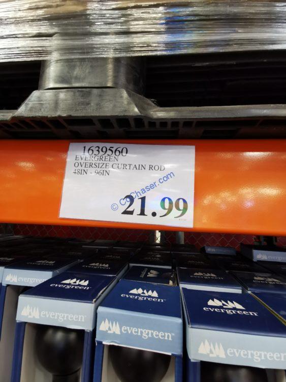 Evergreen Oversize Curtain Rod 48IN 96IN CostcoChaser