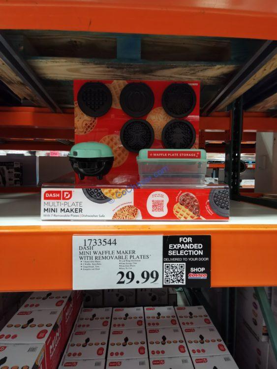 Costco1733544DashMultiPlateMiniWaffleMakerwithRemovablePlates