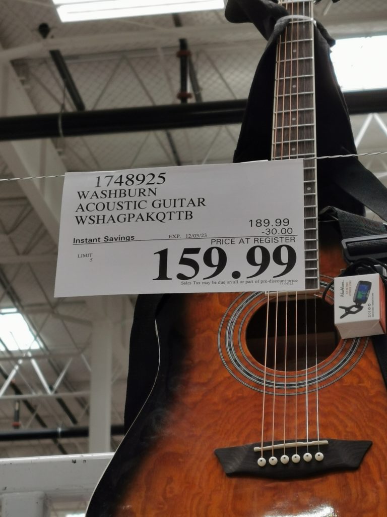 Costco1748925WashburnAcousticGuitartag CostcoChaser