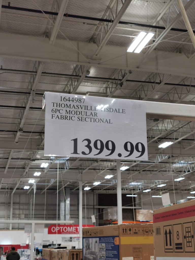 Thomasville 6PC Modular Fabric Sectional, Living Style FY23 Gray