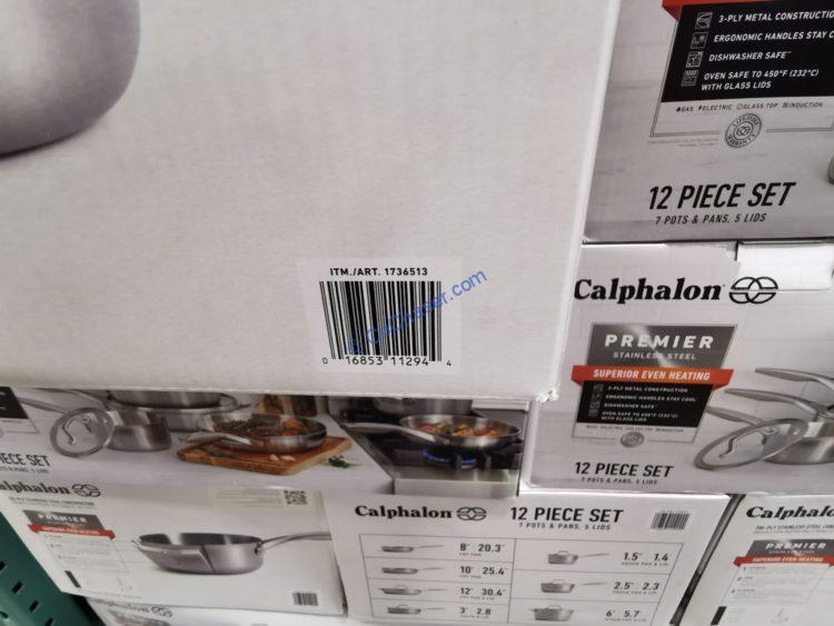 Costco1736513CalphalonPremierCladStainlessSteel12PieceCookware