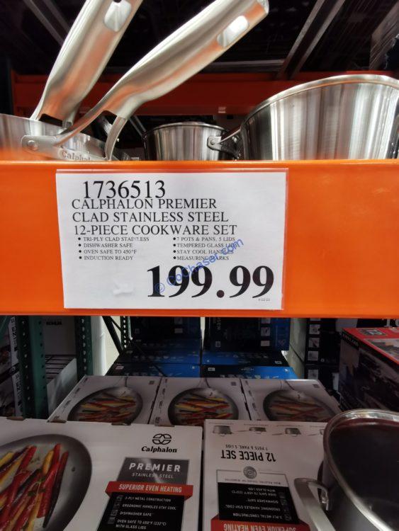Costco1736513CalphalonPremierCladStainlessSteel12PieceCookware