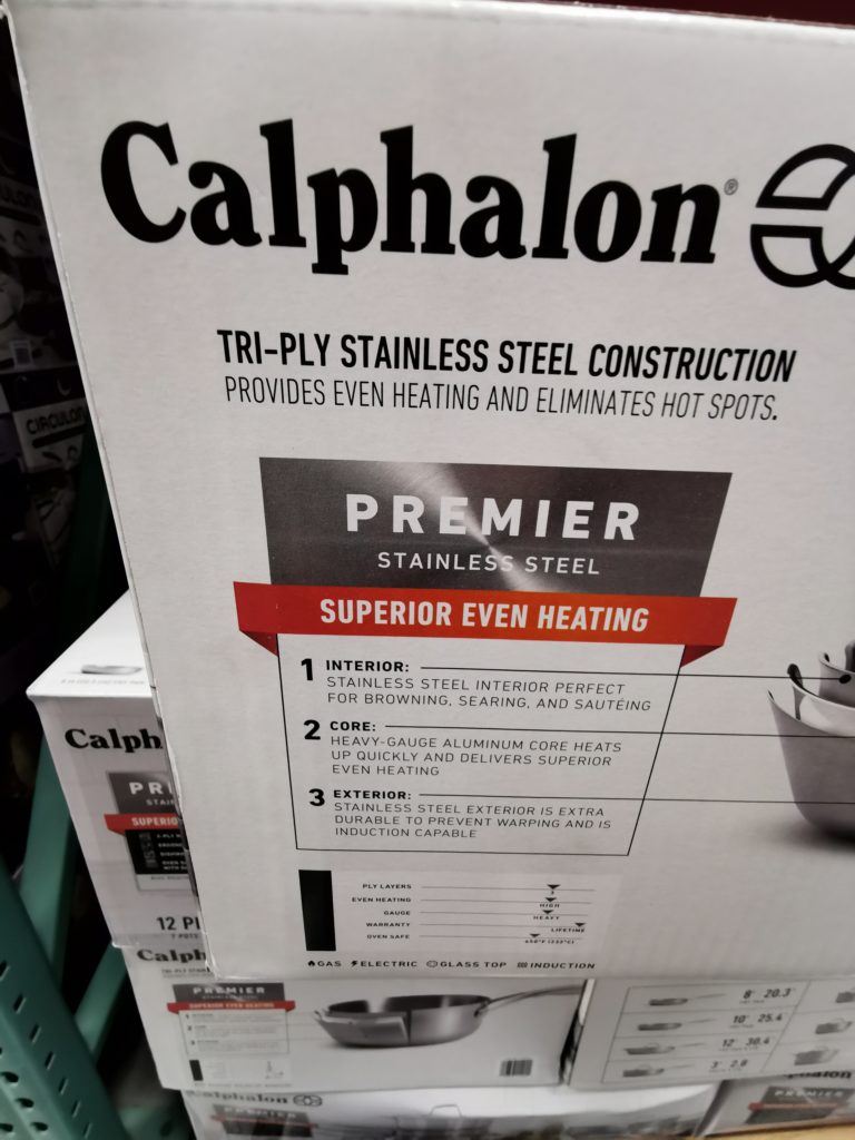 Costco1736513CalphalonPremierCladStainlessSteel12PieceCookware