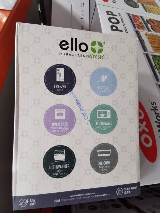 Ello10Piece Meal Prep Glass Food Storage Containers CostcoChaser