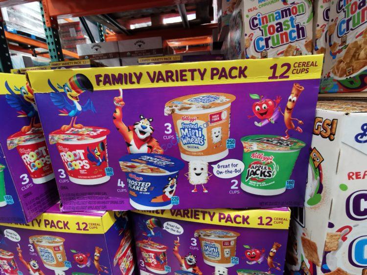 Kellogg's Cereal Cups, Family Variety Pack, 12/23.4 Ounce Cups