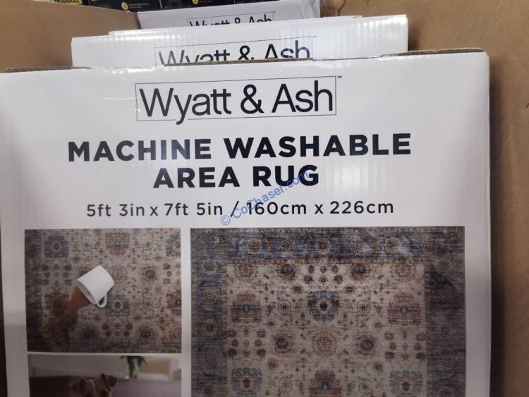 WYATT & ASH Washable Area Rug, 5’3” x 7’5” CostcoChaser