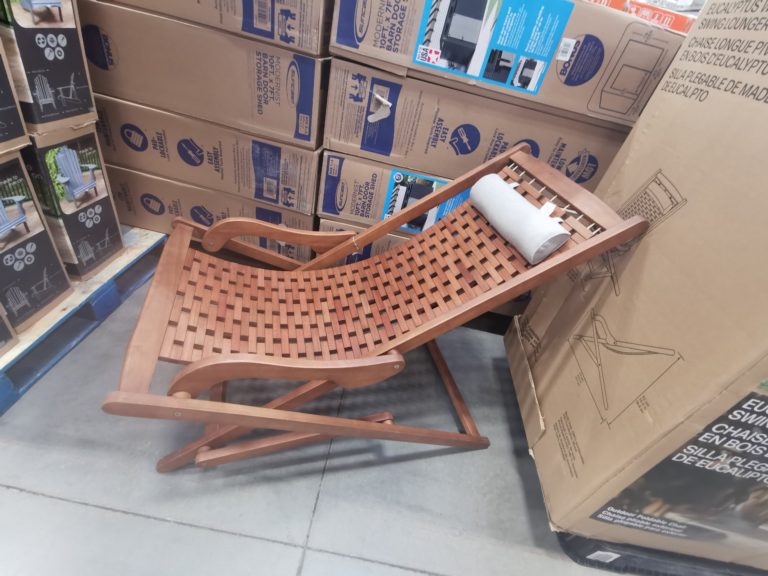 Eucalyptus Wood Swing Lounger Chair CostcoChaser