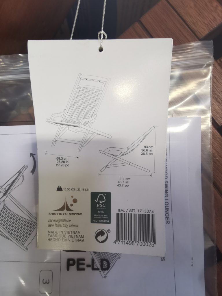 Costco1713374EucalyptusWoodSwingLoungerChairbar CostcoChaser