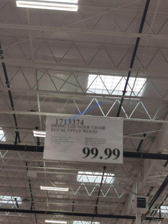 Costco1713374EucalyptusWoodSwingLoungerChairtag CostcoChaser