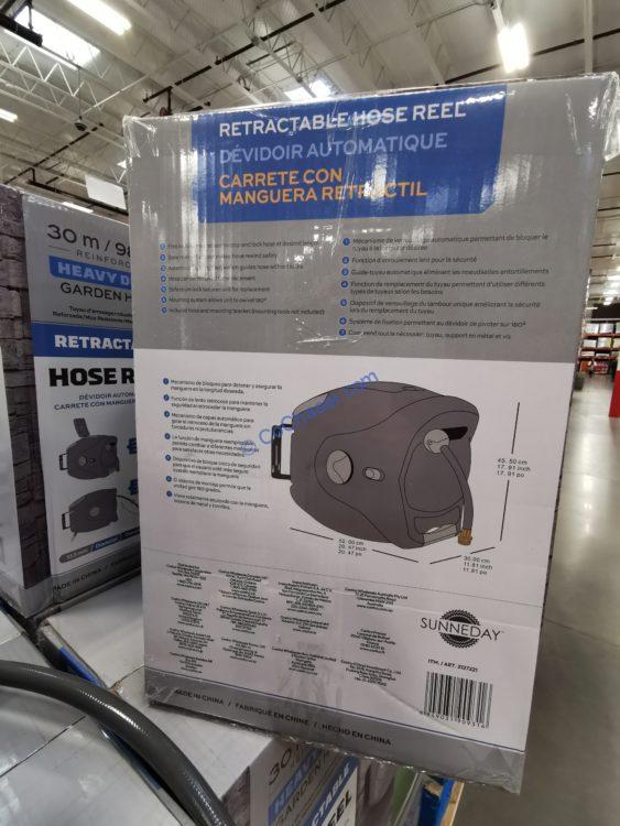 Costco2127221SUNNEDAYRetractableGardenHoseReelwithHose3