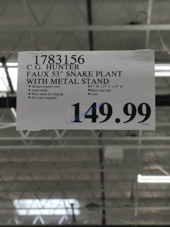 Costco1783156CGHunter53FauxSnakePlantwithStandtag CostcoChaser